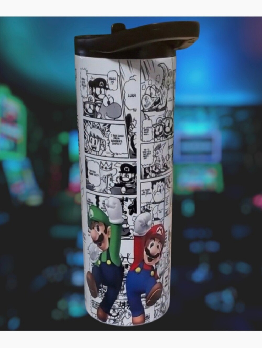 Mario & Luigi Comic Strip 20oz Tumbler with duo lids 🎉sale